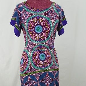 Charming Charlie Spirograph Design Dress Small